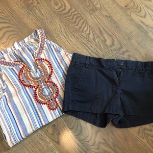 Jcrew navy chino shorts